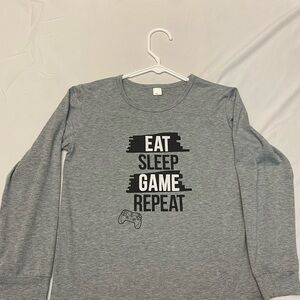 Gray Gaming Long Sleeve Shirt